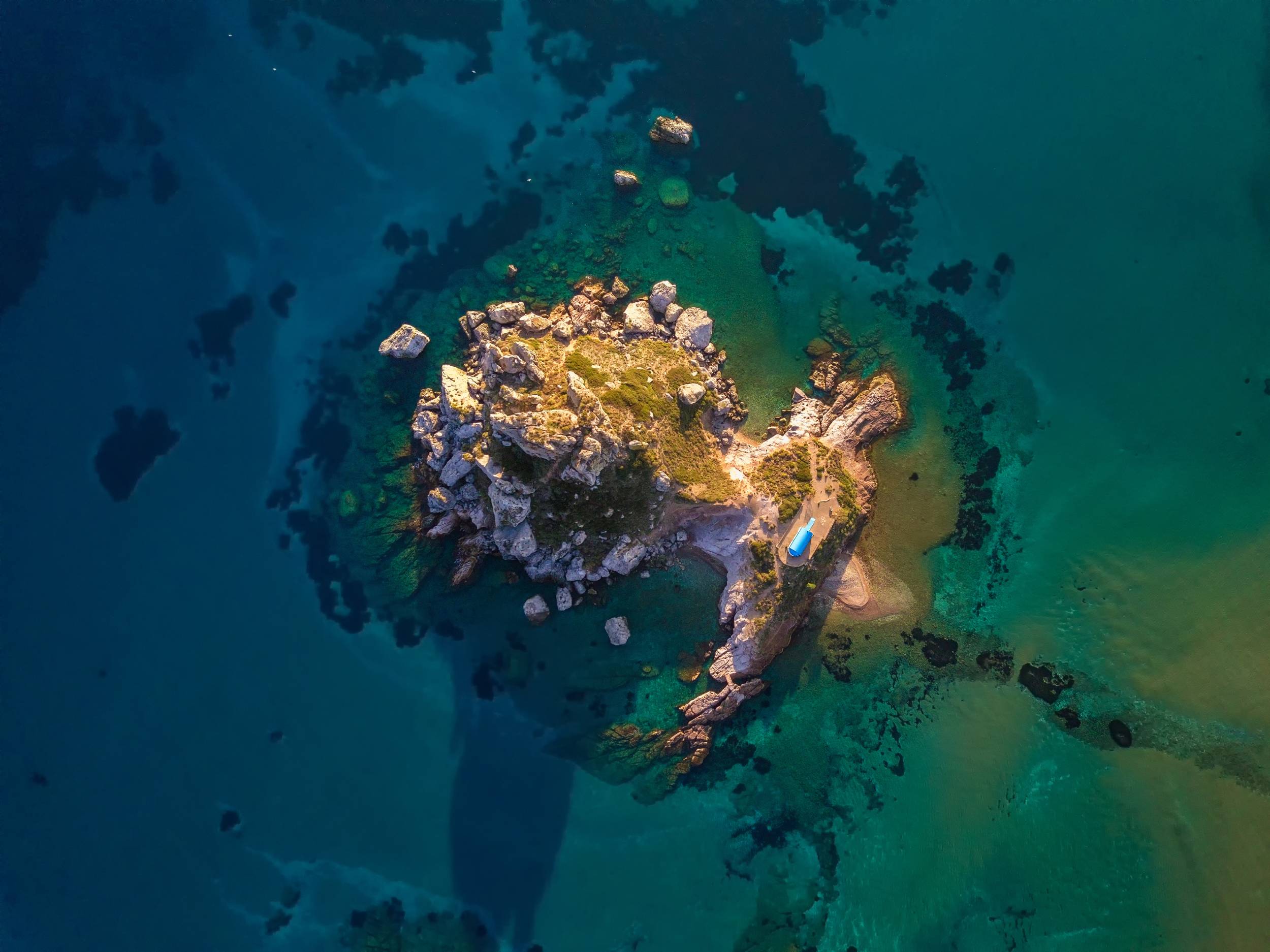 Νήσος Καστρί στον Κέφαλο της Κω, στην Ελλάδα.